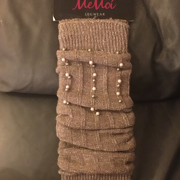 MeMoi Accessories - MeMoi NEW W leg warmer pearl metallic-1980s look!